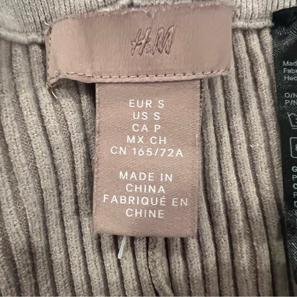 H&M Ribbed High-Waist Leggings Tan Neutral Size S - Picture 9 of 10